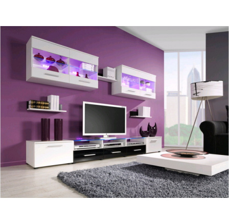 Obývací stěna CAMA I - bílá-černá Obývací stěna CAMA I - bílá-černá