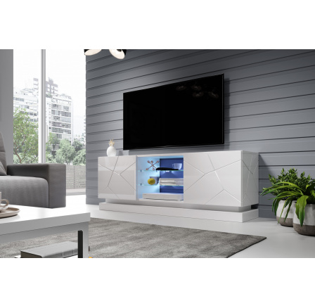 Tv komoda QIU 160, Bílá lesklá Tv komoda QIU 160, Bílá lesklá