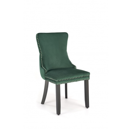 Jídelní židle ALDA VELVET, Tmavě zelená/Černá