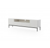 TV komoda Nicole, bílý mat / černé nohy