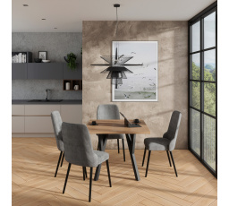 Sada stolu s židlemi RODOS 83 Lefkas+Černá