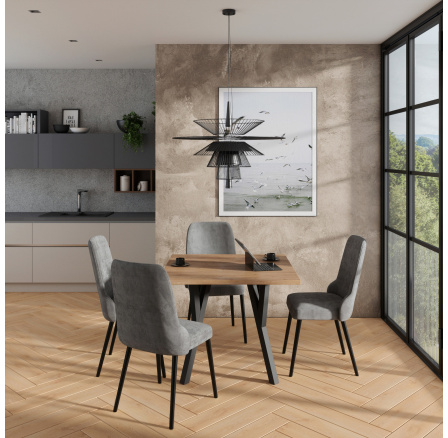 Sada stolu s židlemi RODOS 83 Lefkas+Černá