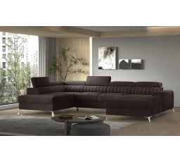 Sedací souprava ve tvaru U LACANTE, Velvetmat 22 Levá