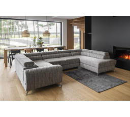 Rohová sedací souprava ve tvaru U LOUIS, Marte 130 Pravá