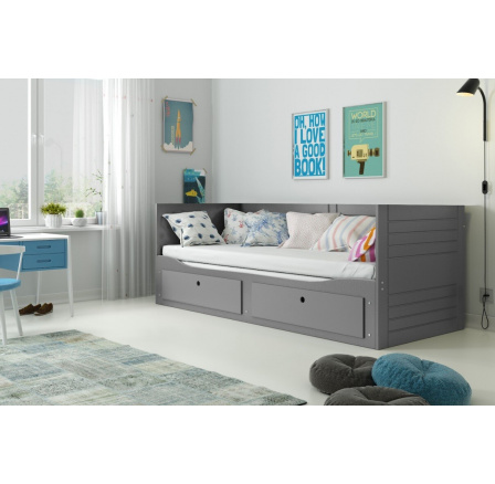 Dětská postel HERMES s matrací, Grafit