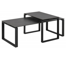 Sada 2 konferenčních stolků Katrine černá