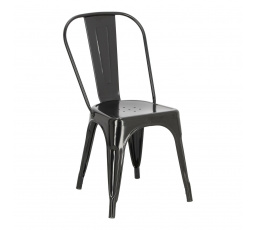 Židle Paris černá inspirovaná Tolix