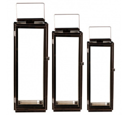 Lucerna - tenké kovové rámy, barva měděná, cena za sadu 3 ks