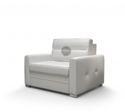 Křeslo ARTE přírodní kůže - bílá kůže