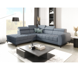 Rohová sedací souprava PORTO 225X255 cm - levá, odstíny šedomodré