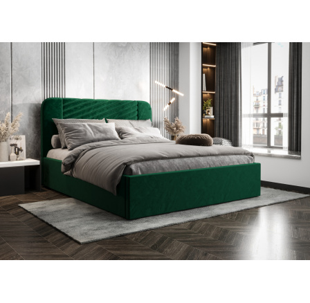 Postel VENEZIA s úložným prostorem - 200 cm x 200 cm, Kovová na plynových zvedácích