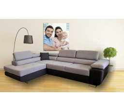 Rohová sedací souprava Dolly L šedá světlý střed