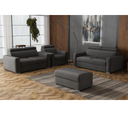 Sedací souprava Petrit 3+2+1+taburet Kronos šedá