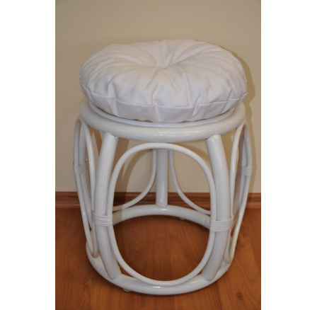 Polstr na ratanovou taburetku bílý - průměr 35 cm Polstr na ratanovou taburetku bílý - průměr 35 cm