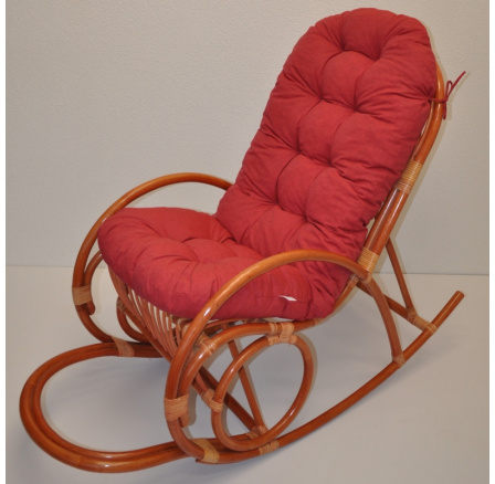 Polstr na houpací křeslo vínový melír