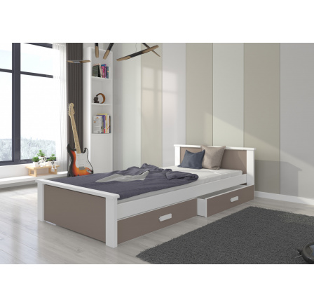 Postel ALDEX 200x90 Bílá+Lanýž
