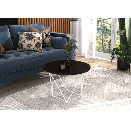 Konferenční stolek LIAM Bílý+Černý