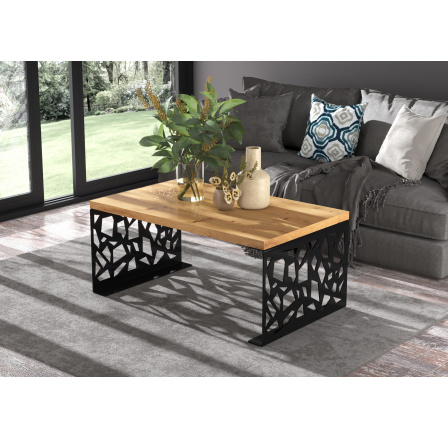 Konferenční stolek SEMARA 100x60 Černý+Artisan