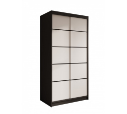 Posuvná skříň Verto 100 Černá+Bílá