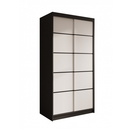 Posuvná skříň Verto 100 Černá+Bílá Posuvná skříň Verto 100 Černá+Bílá