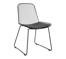 Židle Dill s černým polštářem