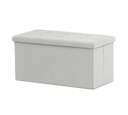 Taburet s úložným prostorem, krémová, manšestrová látka, TAB-472 CRM6