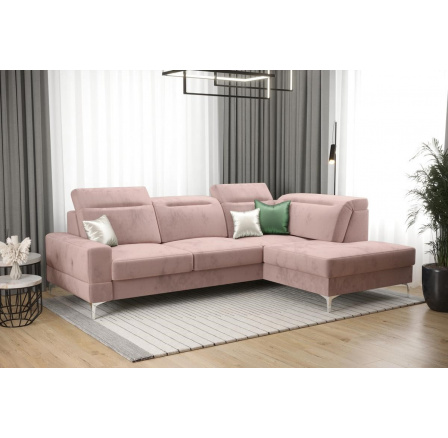Rohová sedací souprava MALIBU MINI 180X250 - pravá, růžová