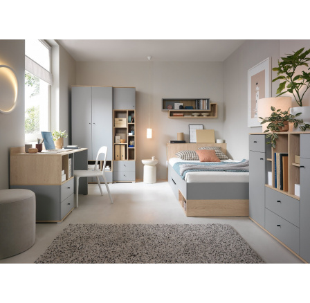 Dětský pokoj ORO, Dub Piškotový/Šedá Dětský pokoj ORO, Dub Piškotový/Šedá