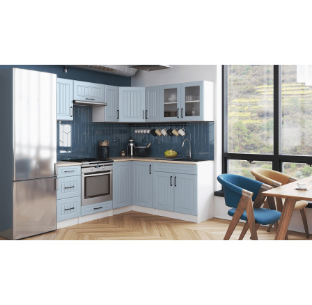 Rohová kuchyňská linka Romana denim MAT Rohová kuchyňská linka Romana denim MAT
