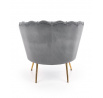 Křeslo AMORINITO, šedá/zlatá