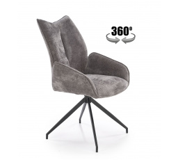 Jídelní otočná židle K553, Šedá/Černá