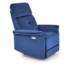 Polohovací křeslo SEMIR s USB, Tmavě modrá