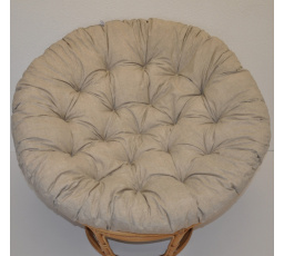 Polstr deluxe na křeslo papasan 100 cm - látka tmavě béžový melír