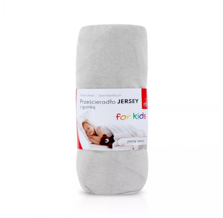 Dětské prostěradlo JERSEY světle šedé - 60 x 120 Dětské prostěradlo JERSEY světle šedé - 60 x 120