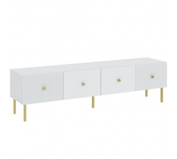 Televizní stolek VIENA RTV 1800 2D, Bílá/Zlatá