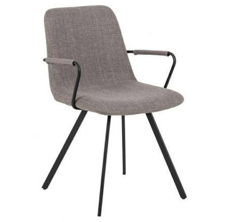 Křeslo s područkami Selina šedé tmavé