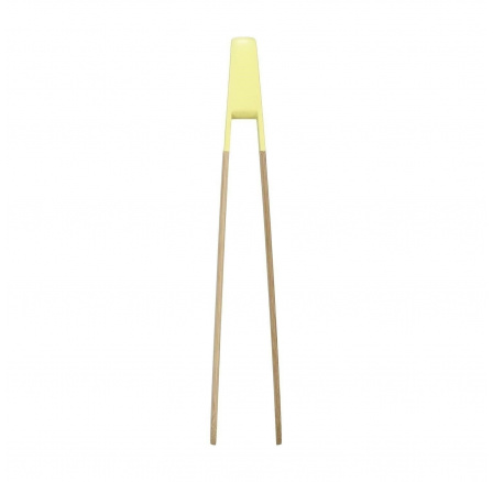 Bambusové kleště na servírování s magnetem žluté