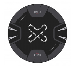 Herní protiskluzová podložka pod křeslo Diablo Chairs, černo-bílá