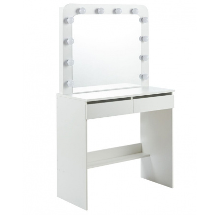 Toaletní stolek HOLLYWOOD JG bílý