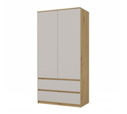 Šatní skříň Malvína 2S-90, dub artisan/kašmír