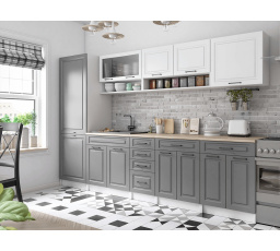 Kuchyňská linka Brigita 300/300 bílá/popel MAT