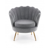 Křeslo AMORINITO, šedá/zlatá