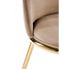 Jídelní židle K460, Béžová/Zlatá