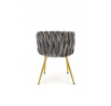 Jídelní židle K517, Šedá/Zlatá