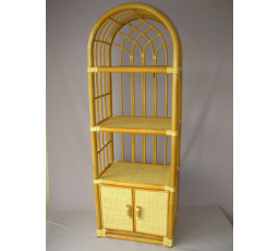 Ratanová skříňka s dvířky světlý med 4108