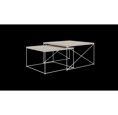 Konferenční stolek 2v1 Licco Bílý+Sonoma