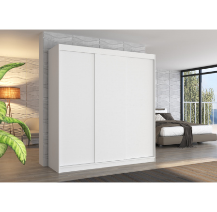 Posuvná skříň MEGAN 200 Bílá+Bílá