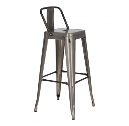 Hoker Paris Back Short 75 cm kovový insp. Tolix