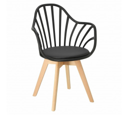 Křeslo Sirena s područkami černé