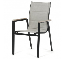 Zahradní židle, hliník, síťovina, béžová, AZC-S1110 BK